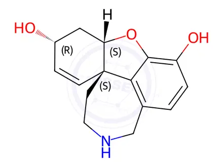 Chemical structure of (4aS,6R,8aS)-5,6,9,10,11,12-hexahydro-4aH-benzo[2,3]benzofuro[4,3-cd]azepine-3,6-diol