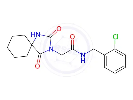 Chemical structure of n-(2-Chlorobenzyl)-2-(2,4-dioxo-1,3-diazaspiro[4.5]decan-3-yl)acetamide