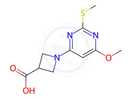 Chemical structure of 1-(6-Methoxy-2-Methylsulfanyl-pyriMidin-4-yl)-azetidine-3-carboxylic acid