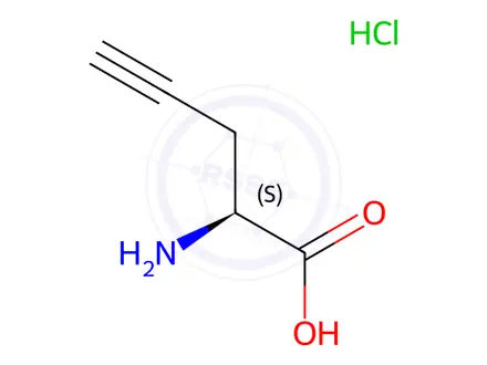 Chemical structure of (S)-2-Aminopent-4-ynoic acid hydrochloride