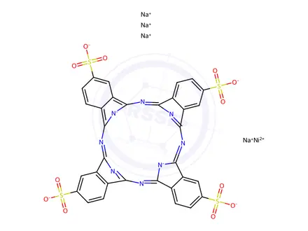 Chemical structure of NICKEL(II) PHTHALOCYANINE-TETRASULFONIC ACID TETRASODIUM SALT