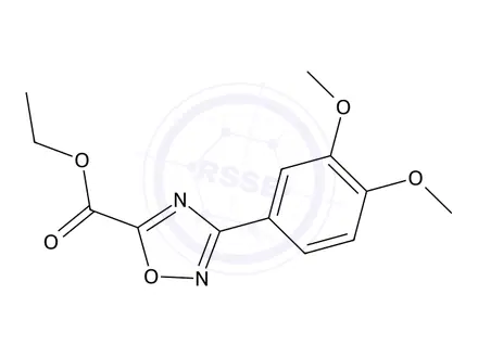 Chemical structure of Ethyl 3-(3,4-dimethoxyphenyl)-1,2,4-oxadiazole-5-carboxylate