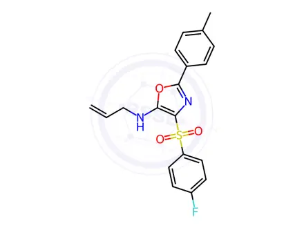 Chemical structure of N-Allyl-4-((4-fluorophenyl)sulfonyl)-2-(p-tolyl)oxazol-5-amine