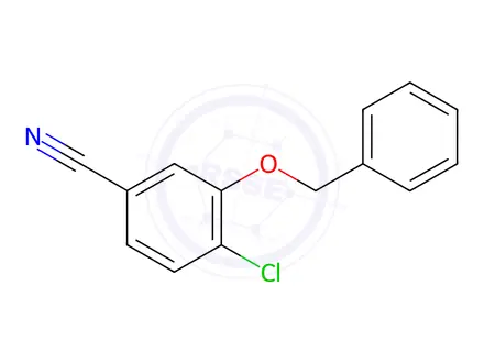 Chemical structure of Benzonitrile, 4-chloro-3-(phenylmethoxy)-