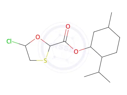 Chemical structure of 2-Isopropyl-5-methylcyclohexyl 5-chloro-1,3-oxathiolane-2-carboxylate