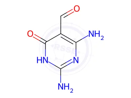 Chemical structure of 2,4-Diamino-6-oxo-1,6-dihydropyrimidine-5-carbaldehyde