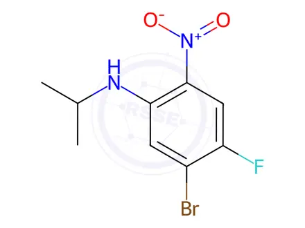Chemical structure of 5-Bromo-4-fluoro-N-isopropyl-2-nitroaniline