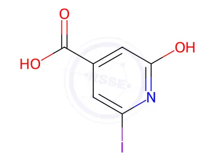 Chemical structure of 2-Hydroxy-6-iodoisonicotinic acid