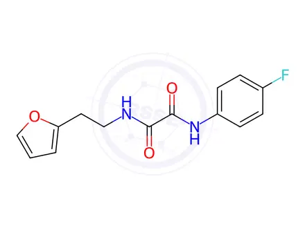 Chemical structure of N1-(4-Fluorophenyl)-N2-(2-(furan-2-yl)ethyl)oxalamide