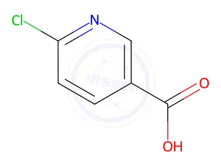 Chemical structure of 6-Chloronicotinic acid