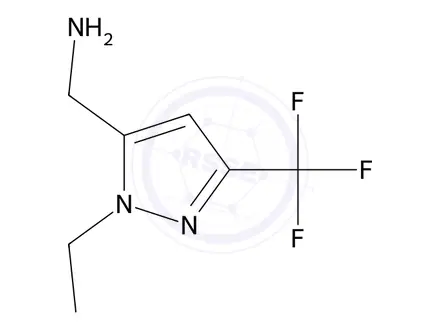 Chemical structure of (1-Ethyl-3-(trifluoromethyl)-1H-pyrazol-5-yl)methanamine