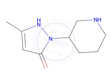 Chemical structure of 3-Methyl-1-(piperidin-3-yl)-1H-pyrazol-5-ol