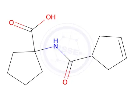Chemical structure of 1-(Cyclopent-3-ene-1-carboxamido)cyclopentane-1-carboxylic acid