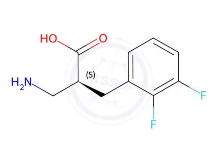 Chemical structure of (S)-3-amino-2-(2,3-difluorobenzyl)propanoic acid