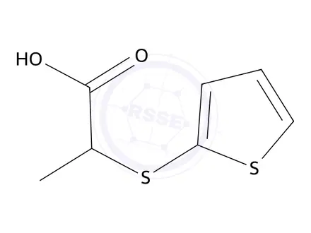 Chemical structure of 2-(Thiophen-2-ylthio)propanoic acid