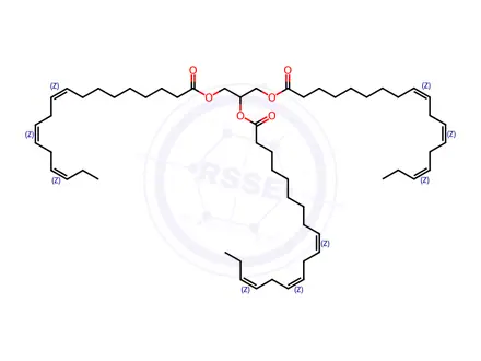 Chemical structure of Glyceryl trilinolenate