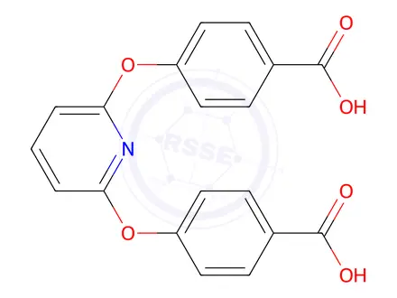 Chemical structure of 4,4'-(Pyridine-2,6-diylbis(oxy))dibenzoic acid