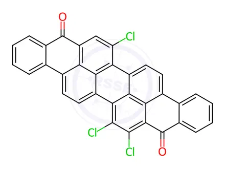 Chemical structure of trichlorobenzo[rst]phenanthro[10,1,2-cde]pentaphene-9,18-dione
