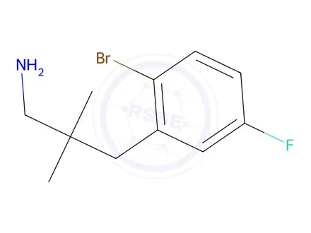 Chemical structure of 3-(2-Bromo-5-fluorophenyl)-2,2-dimethylpropan-1-amine