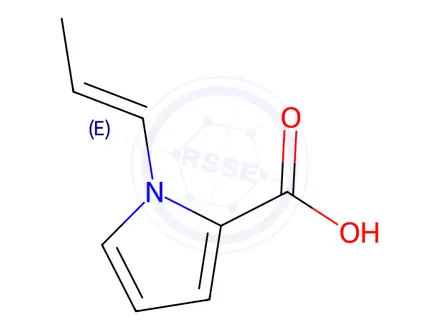 Chemical structure of 1H-Pyrrole-2-carboxylicacid,1-(1-propenyl)-,(E)-(9CI)
