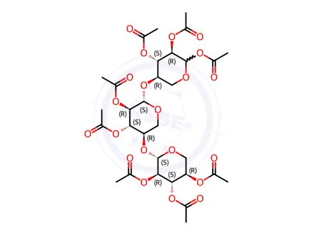 Chemical structure of Octaacetyl Xylotriose