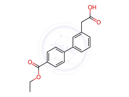 Chemical structure of 3-[4-(Ethoxycarbonyl)phenyl]phenylacetic acid