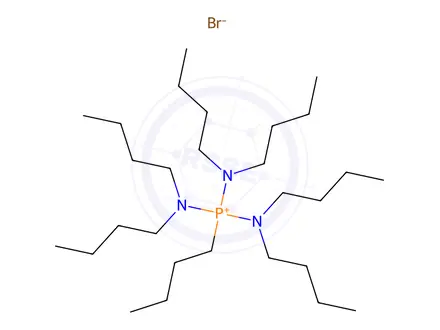 Chemical structure of Butyltris(dibutylamino)phosphonium bromide