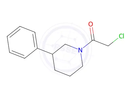 Chemical structure of 2-Chloro-1-(3-phenylpiperidin-1-yl)ethan-1-one