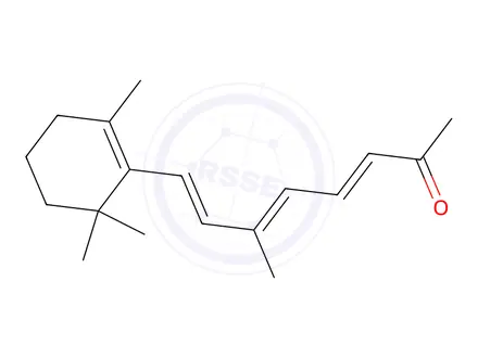 Chemical structure of (3E,5E,7E)-6-Methyl-8-(2,6,6-trimethylcyclohex-1-en-1-yl)octa-3,5,7-trien-2-one