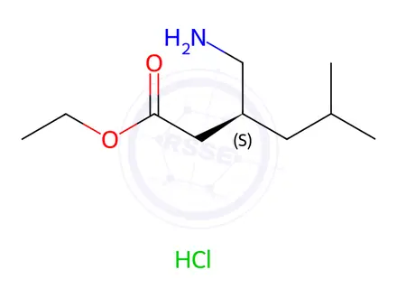 Chemical structure of Pregabalin Ethyl Ester Hydrochloride