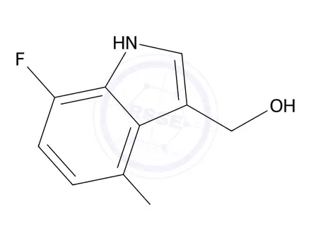 Chemical structure of (4-Bromo-7-fluoro-1H-indol-3-yl)methanol