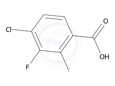 Chemical structure of 4-Chloro-3-fluoro-2-methylbenzoic acid
