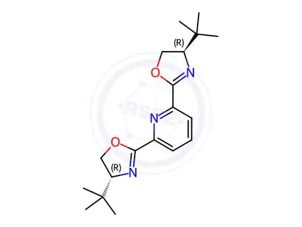 Chemical structure of 2,6-Bis[(4R)-4-tert-butyloxazolin-2-yl]pyridine