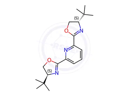 Chemical structure of 2,6-Bis[(4S)-4-tert-butyl-2-oxazolin-2yl]pyridine