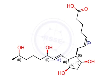 Chemical structure of 15(R),19(R)-hydroxy Prostaglandin F2α