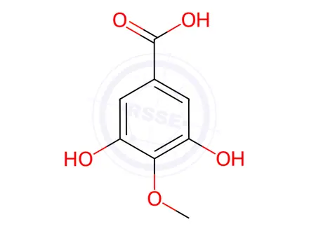 Chemical structure of 3,5-Dihydroxy-4-methoxybenzoic acid