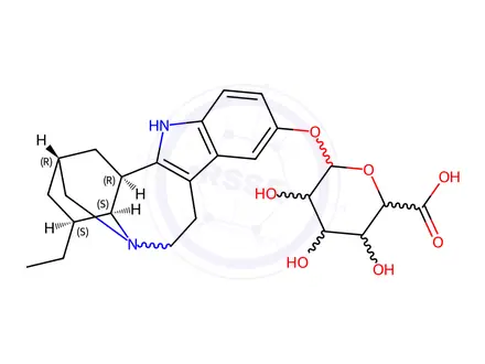 Chemical structure of Noribogaine Glucuronide