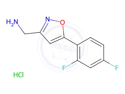 Chemical structure of {[5-(2,4-Difluorophenyl)isoxazol-3-yl]methyl}amine Hydrochloride