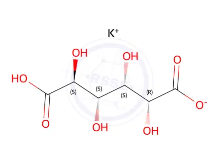 Chemical structure of Potassium Hydrogen Glucarate
