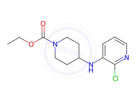 Chemical structure of Ethyl 4-(2-chloropyridin-3-ylamino)piperidine-1-carboxylate