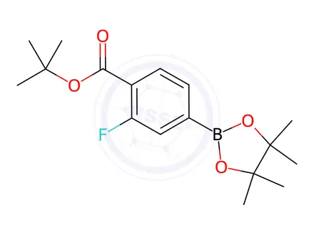 Chemical structure of (4-(Tert-Butoxycarbonyl)-3-Fluorophenyl)Boronic Acid Pinacol Ester