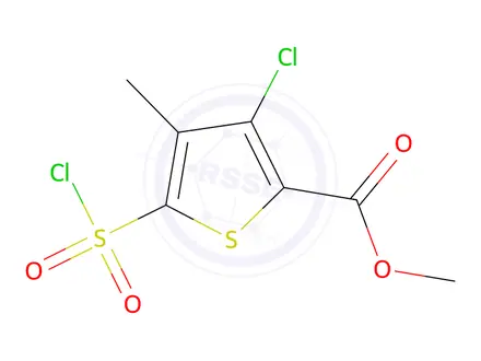 Chemical structure of Methyl 3-Chloro-5-(chlorosulfonyl)-4-methylthiophene-2-carboxylate