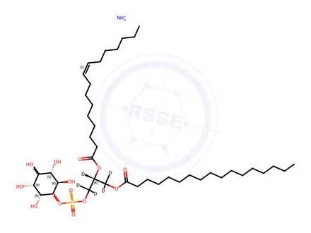 Chemical structure of 17:0-16:1 PI-d5