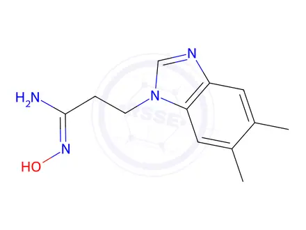 Chemical structure of 3-(5,6-Dimethyl-1H-benzimidazol-1-yl)-N-hydroxypropanimidamide