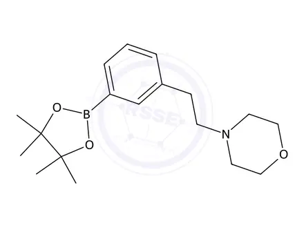 Chemical structure of 4-(3-(4,4,5,5-Tetramethyl-1,3,2-dioxaborolan-2-yl)phenethyl)morpholine