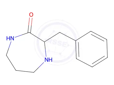 Chemical structure of 3-benzyl-1,4-diazepan-2-one