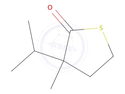 Chemical structure of 2(3H)-Thiophenone,dihydro-3-methyl-3-(1-methylethyl)-(9CI)