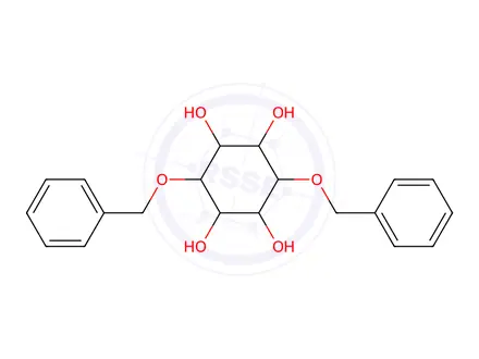 Chemical structure of DL-1,4-Bis-o-(Phenylmethyl)-myo inositol