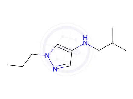 Chemical structure of N-isobutyl-1-propyl-1H-pyrazol-4-amine