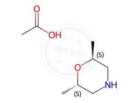 Chemical structure of (2S,6S)-2,6-Dimethylmorpholine acetate